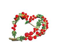 KEXIAO Bella spilla a forma di cuore con frutta, per feste e ufficio, alla moda, in lega, adatta per donne e regalo unisex