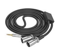 KEXIAO Cavo adattatore sdoppiatore a Y da 15 cm-10 m, 3,5 mm a doppio 3 pin, per amplificatori, console di mixaggio, microfoni