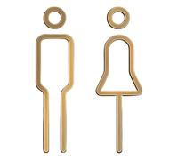 KEXIAO Elegante piastra per WC in metallo resistente al segno del bagno in oro nero facile installa design ad alto contrasto per Decors