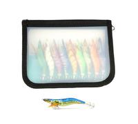 KEXIAO Glowing in The Darks Shrimp Lures Bag Durability ABS esche da pesca sacchetti per pesca notturna e acqua salata