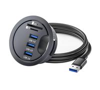 KEXIAO Lettore di schede Dock USB3.0 3/4 porte USB Desk Splitter Dock Station Lettore di schede di memoria Dock Station per PC Desktop Scrivania