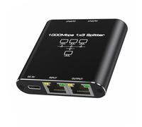 KEXIAO Splitter Gigabit Ethernet 1 in 3 out, 1000 Mbps, splitter di rete stabile ad alta velocità per casa e ufficio