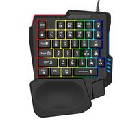 KEXIAO Tastiera meccanica da gioco a 14 tasti, tastiera programmabile con una sola mano con design ergonomico e retroilluminazione