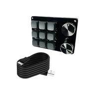 KEXIAO Tastiere macro programmabili con 2 manopole,Tastiera meccanica da gioco,Interruttori hot swappable,Pad di controllo personalizzabile filo