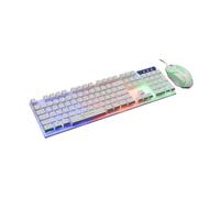 KEXIAO Tastiere meccaniche 104Keys e mouse Combo con cavo USB retroilluminato a 3 colori per il gioco e l'uso in ufficio