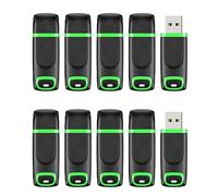 KEXIN 32 GB Chiavetta USB 10 Pezzi USB Pen Drive Chiavette USB Cap Penna Memoria Flash Unità Pennetta Thumb Drive Pendrive Memoria Stick USB Flash Drive Per PC Tablet TV Auto (Verde)