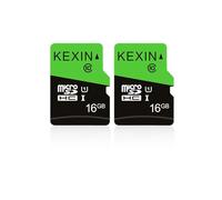 KEXIN Scheda Micro SD da 16 GB, confezione da 2 pezzi, MicroSDHC UHS-I Class 10 A1 U1, scheda mini SD con adattatore, scheda di memoria per smartphone, tablet, fotocamera
