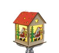 KEXOTRACB Christmas Night Light Battery Powered Glowed Chalet Night Light Xmas Tree Hanging Ornaments New Year Party Decoration Supplies(Santa Claus)