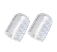 Kexpery 2 protezioni per le unghie dei piedi, traspiranti, in resina siliconica, anti-attrito, resistenti all'usura, per donne, Trasparente, 2cm/0.79inch, Semplice