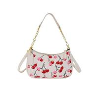 Kexpery Borsa a Mano con Cerniera Piccola Borsa Crociata Coquette in PU Elegante Y2K Borsa a Spalla Rimovibile per Donne, bianco
