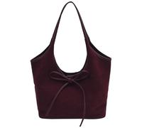 Kexpery Borsa a tracolla da donna in camoscio con chiusura magnetica con tasca interna grande borsa Hobo per viaggi a casa e lavoro, vinaccia