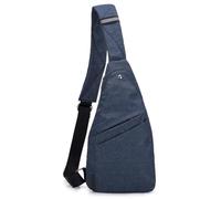 Kexpery Borsa a tracolla da viaggio da uomo Borsa da petto antifurto di capacità Marsupio multifunzionale Tracolla regolabile Multi tasche for viaggi all'aperto (Blu)