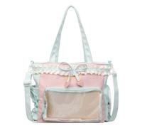 Kexpery Borsa a tracolla donna grande capacità stile Y2K con papillon Anime, ideale per viaggio e uso quotidiano