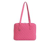Kexpery Borsa per computer da donna Puffy tinta unita borsa portatile con doppia maniglia cerniera leggera per viaggi e affari, rosso, 280*220*40
