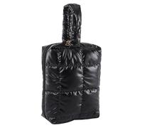 Kexpery Borsa per il trucco trapuntata da donna borsa cosmetica borsa cosmetica portatile di capacità con manico astuccio da toilette tinta unita, Nero , 23.4*10.5*11.5cm/9.21*4.13*4.52inch, Vetrina