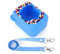 Kexpery Custodia in silicone antiurto con supporto di protezione, anti-caduta, morbida, lavabile con cordino per giocattolo virtuale interattivo Bitzee Digital Pet (blu)