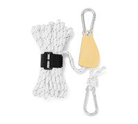 Kexpery Fermaporta per corda regolabile tenditore per corda a vento in nylon riflettente con fibbia fissa con tenditore per corda a vento per esterno (bianco)