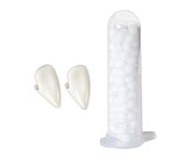 Kexpery Halloween Zanne da vampiro Denti finti con colla for denti Denti da vampiro Puntelli cosplay Denti in maschera da zombie for trucco da festa (B)