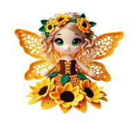 Kexpery Kit di uncinetto fiori di girasole con strumenti e tutorial per dilettanti Creazione Bambole Handmade Decorazione Casa Regalo Donne
