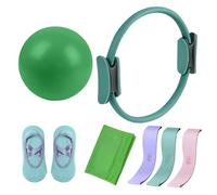 Kexpery Kit Pilates da 5 camere con Anello tonificante da 38 cm e Striscia di Resistenza per l'allenamento Portatile