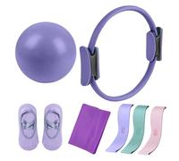 Kexpery Kit Pilates da 5 camere con Anello tonificante da 38 cm e Striscia di Resistenza per l'allenamento Portatile