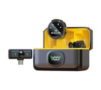 Kexpery Lavalier - Microfono senza fili USB-C/per interfaccia piccola Mini Clip Lav Mic cancellazione del rumore con clip magnetica portata 164 piedi batteria 50H per registrazione Vide