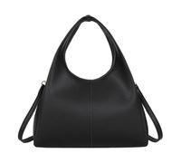 Kexpery Litchi modello borsa a tracolla tinta unita PU borsa a tracolla grande borsa messenger per le donne Shopping lavoro, Nero , 190.00x100.00x370.00mm
