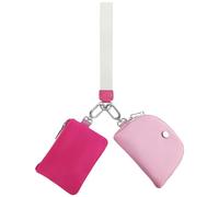 Kexpery Mini portafoglio con cerniera intorno al polso portachiavi portatile portafoglio staccabile mini portamonete multifunzione impermeabile per viaggi all'aperto, Rosa Rosso Rosa, Contemporane