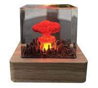 Kexpery Resina Bomba Nucleare Modello Lampada Atmosfera Ricarica USB Esplosione Nucleare 3D Luce Notturna per la Casa Soggiorno Decor