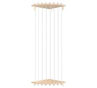 Kexpery Scaffale angolare in legno for animali di peluche con luce a LED e lunghezza regolabile Organizzatore di giocattoli di peluche Gabbia angolare for animali di peluche for la cameretta