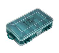 Kexpery Scatola portaoggetti a doppio lato per piccole parti, in plastica trasparente, organizer multifunzionale per attrezzi, per dadi, bulloni, viti, chiodi, piccoli accessori (verde)
