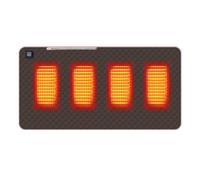 Kexpery Tappetini riscaldati e caldi, 3 livelli di temperatura regolabili, tipo C/ricarica USB, 4 aree riscaldate, cuscino riscaldato per inverno, all'aperto, stadio, pesca (grande marrone scuro)