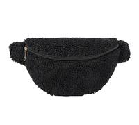 Kexpery Unisex Peloso Fanny Pack Chiusura Cerniera Fuzzy Crossbody Bag Moda Multifunzionale Pieghevole Leggero Ragazze Ragazzi Versatile Bag, Nero , Taglia unica