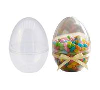 Kexpery Uova di Pasqua trasparenti da 12 pollici, riempibili in plastica per la caccia alle uova, cesti giganti trasparenti per uova di Pasqua