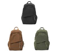 Kexpery Zaino in nylon a quadri per studenti viaggi escursionismo ciclismo borsa da petto stile moderno, nero+marrone+verde, 370*360*170mm/14.5*14*6.7in, Casual