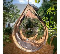 Kexsscai Sculture decorative 3D in acciaio inox 3D, gocce d'acqua 3D, sculture e filatori per interni ed esterni, decorazione da giardino, 30,5 cm