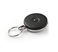 KEY-BAK 5 KB Collana in acciaio inox resistente - Nero con bobine chiave
