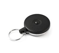key-bak Original Series Key retrattile con molla in acciaio e kevlar o catena Tether, made in USA dal 1948 Clip per cintura in acciaio 36" Kevlar (13 oz. Retraction) Black Vinyl