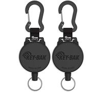 KEY-BAK SECURIT Heavy Duty Retractable Key Holder, 48 inch Kevlar Cord, 8 oz. Retraction Force, 15 keys (2 PACK, Heavy Duty (48"/8oz.))