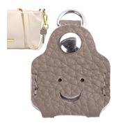 Key Cover - Smiling Face Pattern Leather Key Protector, Decorative Sleeve Organizer, Portable Keys Identification Accessory, Lightweight Protective Case, Stylish Management Solution for Women Men Home