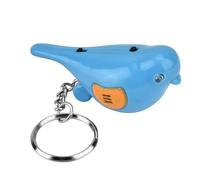key finder, Car Key Finder Locator with Sound, Bird LED Whistle Keys Finders Intelligent Voice Control Keychain With Battery (Blue)