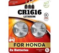 Key Fob Battery for Honda CR1616 OEM (2 Pack) Replacement for Accord Civic Pilot Odyssey CR-V CRZ Element Fit Insight Ridgeline TSX (OUCG8D380HA, KR55WK49308) Check Fitment Guide