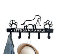 Key Holder - Iron 27x12.5x2cm | Wall Mounted Metal Storage Shelf With 5 Hooks, Key Hanger Organizer For Wall | For Entryway Door Bathroom Kitchen Hallway Bags Coats Umbrella Dog Leashes Walls Storage