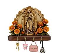 Key Holder | Religious Wooden Rack - Wall Key Holder Storage Organizer,Durable Solid Wood Design For Entryway Living Room Bathroom Kitchen Hallway Garage Office Farmhouse Christmas Holiday