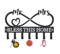 Key Holder Wall Mount - Hollow Design Hanger, Modern Key Rack with Sl onstruction, Storage Feature, Home Organization Essential, Wall Hook for Keychain Coat Towel Hat Purse Bathroom Door Entryway