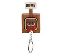 Key Holder - Wooden Magnetic Cute Keychain Rack, Sturdy Wall Mounted Organizer, Space-Saving Entryway Hanger for Keys, Accessories, and Small Items | Home Hallway Living Room Bedroom Decoration