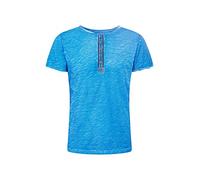 KEY LARGO Arena Button T-Shirt, Aqua Blue (1209), S Uomo