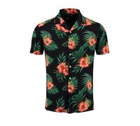 Key Largo Camicia 'Hula' verde scuro / rosso / nero Uomo Key Largo XXL verde scuro / rosso / nero