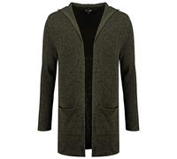 KEY LARGO River Giacca Lunga Maglione Cardigan, Oliva (1514), S Uomo