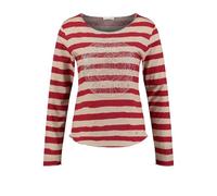Key Largo Happiness Round Maglia a Maniche Lunghe, Rosso (1300), S Donna